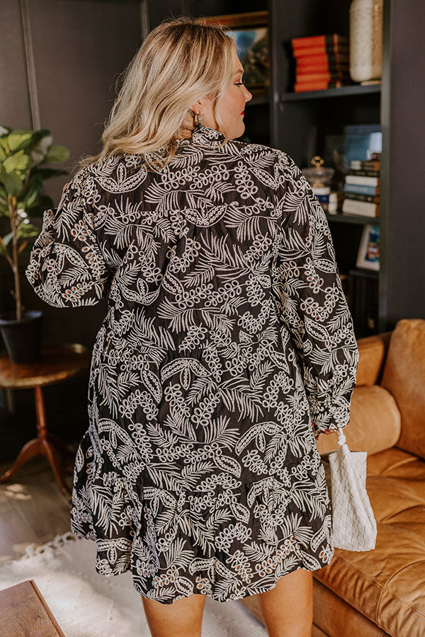 Cabernet Sippin' Embroidered Mini Dress Curves Image - 3