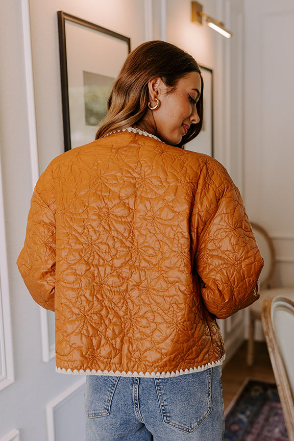 Fall Festival Quilted Jacket in Pumpkin Image - 3