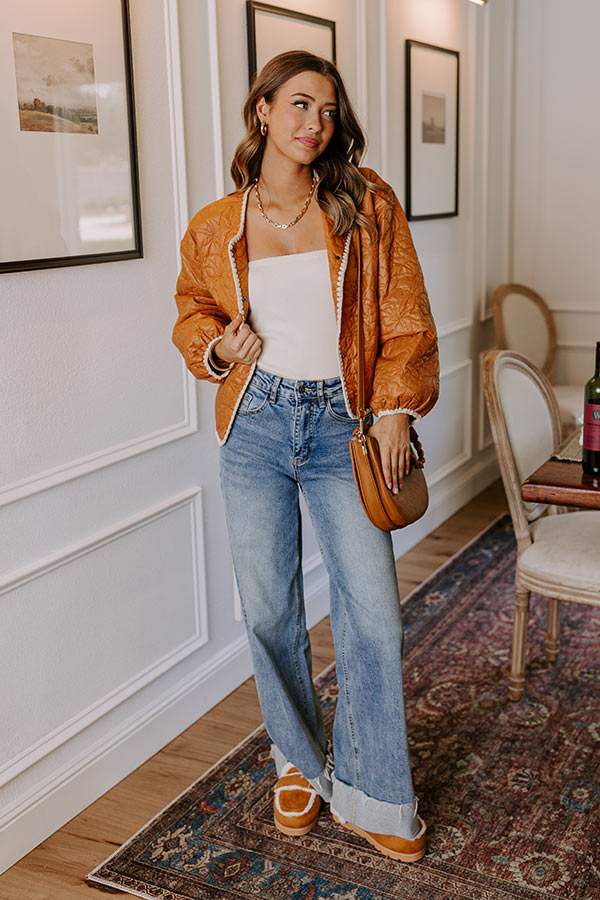 Fall Festival Quilted Jacket in Pumpkin Image - 2