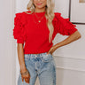 Latest Obsession Knit Top in Red Image - 1