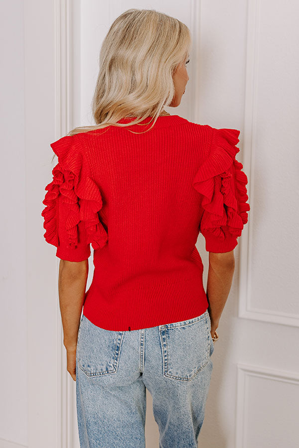 Latest Obsession Knit Top in Red Image - 4