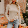 Simply Sweet Ribbed Top in Iced Latte Image - 1