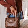 Couture Classic Faux Leather Purse in Chocolate Image - 1