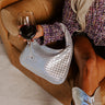 Shine Bright Woven Metallic Purse in Silver Image - 1