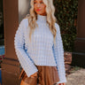 Cappuccino Cozy Knit Sweater in Sky Blue Image - 1