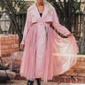 Catwalk Crush Mesh Trench Coat in Blush Image - 1