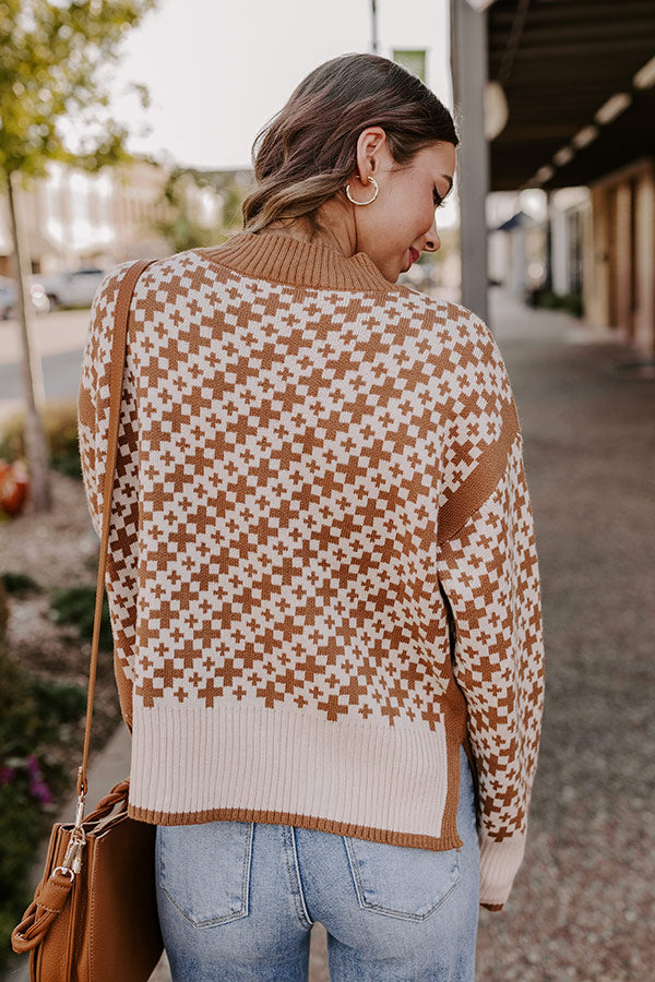 Chalet Chic Knit Sweater in Camel Image - 5