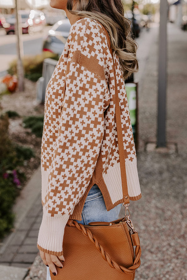 Chalet Chic Knit Sweater in Camel Image - 4