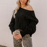 Cabin Parkway Cable Knit Sweater in Black Image - 1