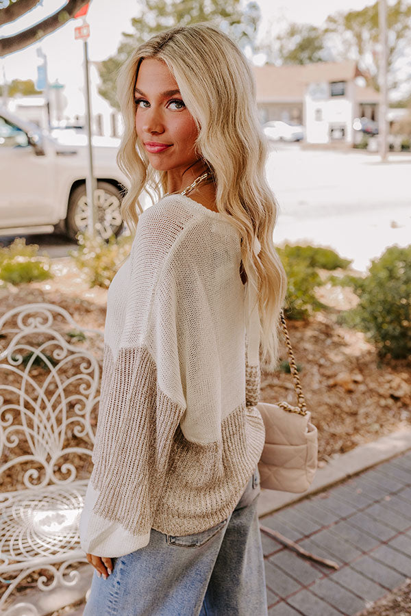 Cafe Cutie Color Block Sweater Top Image - 5