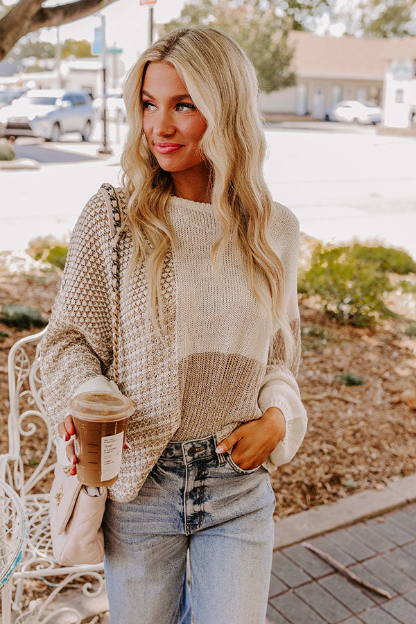 Cafe Cutie Color Block Sweater Top Image - 3