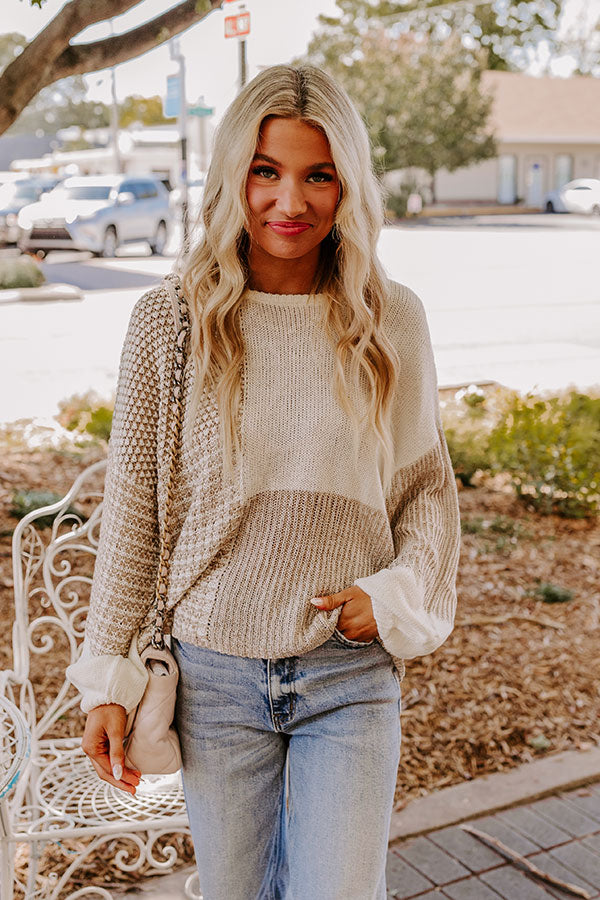 Cafe Cutie Color Block Sweater Top Image - 4