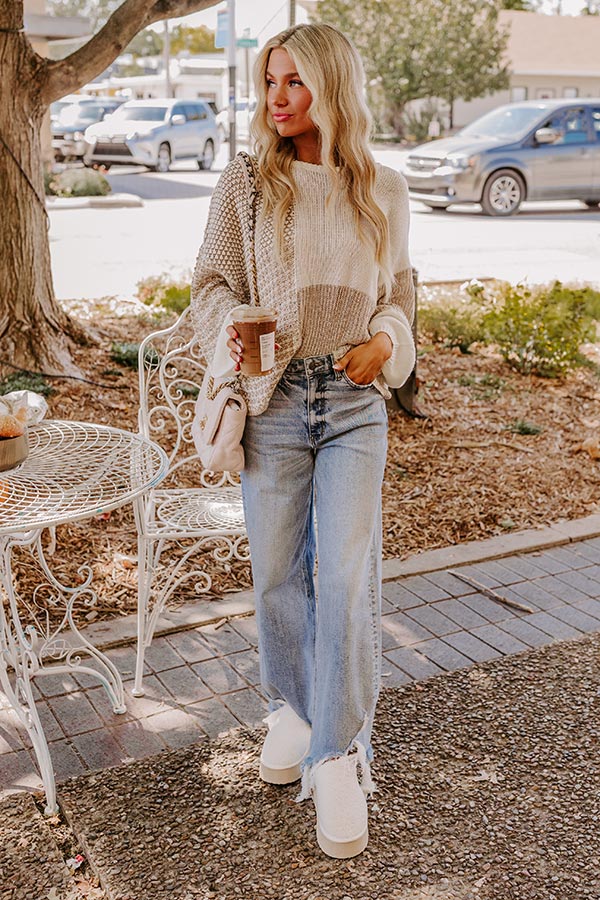 Cafe Cutie Color Block Sweater Top Image - 1