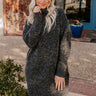 Oh So Cozy Knit Sweater Dress in Black Image - 1