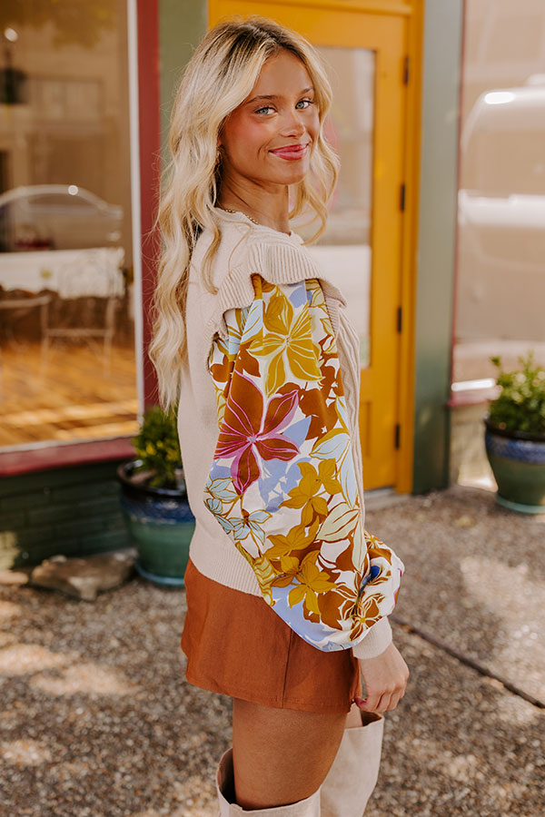 Afternoon Escape Knit Top in Iced Latte Image - 3