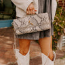 Exclusive Party Faux Leather Purse in Snake Print Image - 1