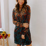 Amber Leaves Velvet Burnout Mini Dress Image - 1