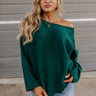 Cafe Social Knit Sweater Top in Hunter Green Image - 1