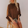 City Lights Satin Top in Chestnut Image - 1