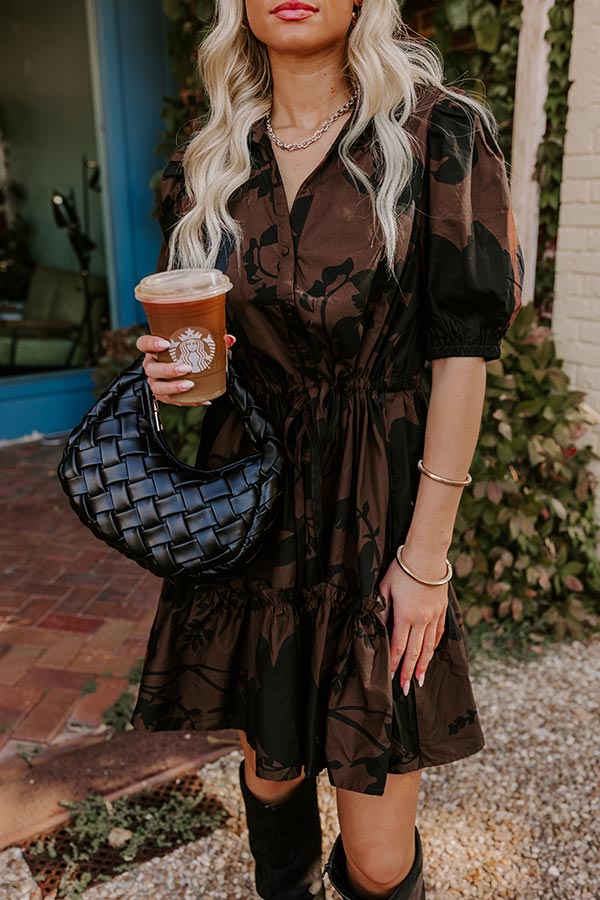 Autumn Whispers Floral Mini Dress Image - 2