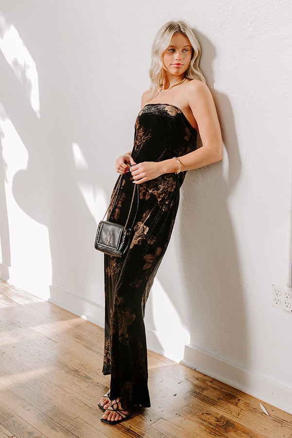 Charmed Moments Velvet Floral Maxi Dress – Impressions Online Boutique