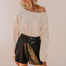 Cafe Social Knit Sweater Top in Cream Image - 1