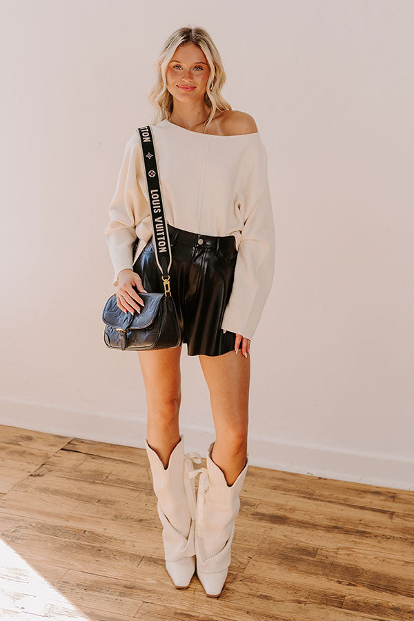 Cafe Social Knit Sweater Top in Cream Image - 2