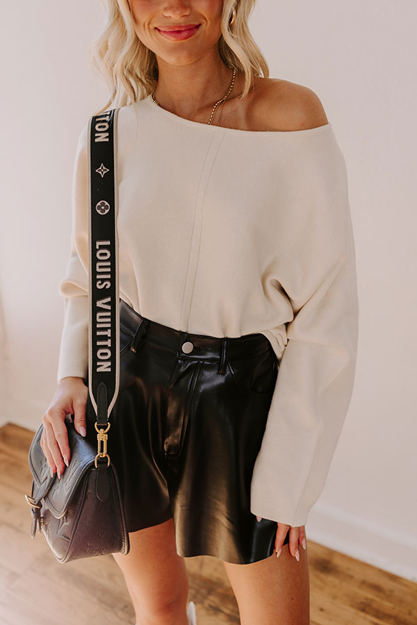 Cafe Social Knit Sweater Top in Cream Image - 3