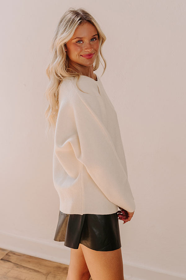 Cafe Social Knit Sweater Top in Cream Image - 4