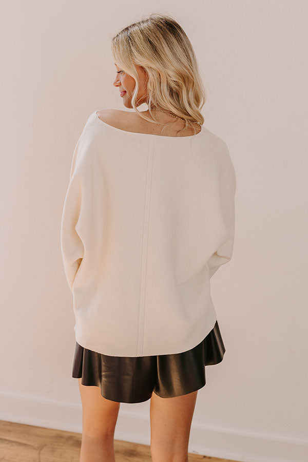 Cafe Social Knit Sweater Top in Cream Image - 5