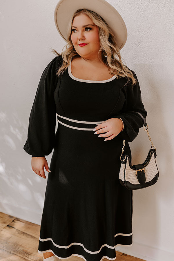 Sweet Whispers Knit Midi Curves Image - 2