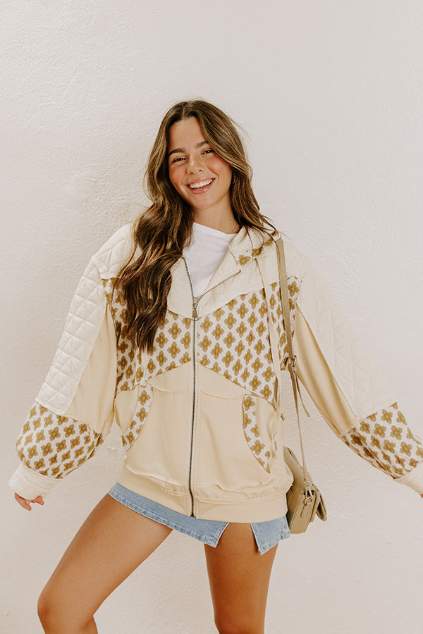 Falling For Autumn Quilted Sweater in French Vanilla Image - 2