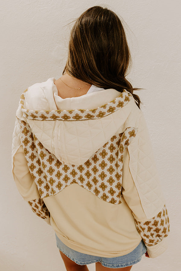 Falling For Autumn Quilted Sweater in French Vanilla Image - 4