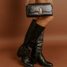 The Elliana Faux Leather Knee High Boot In Black Image - 1