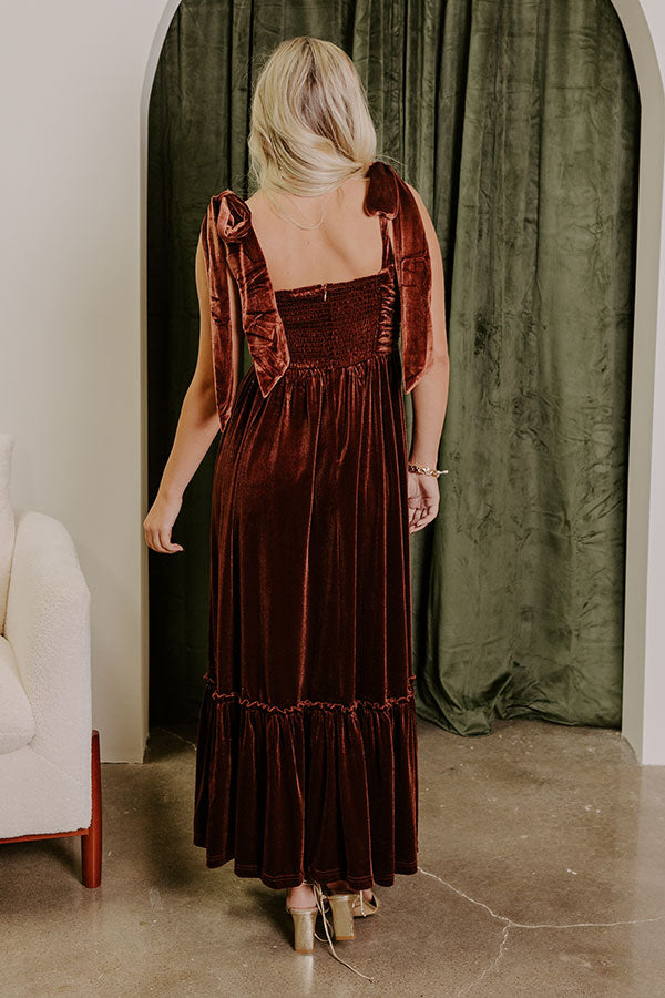 Cranberry Martini Velvet Midi in Chocolate Image - 5