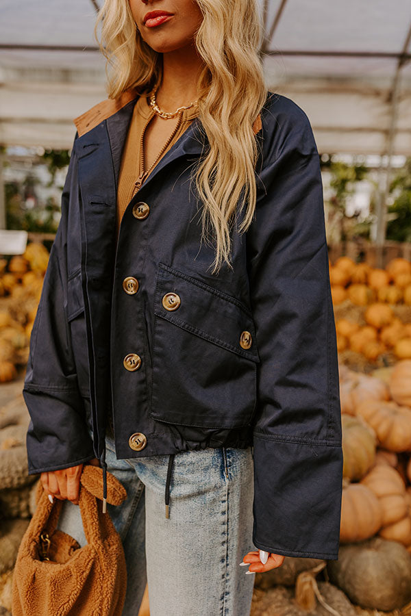 Crisp Mornings Cargo Jacket in Navy Image - 3
