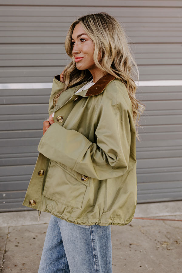 Crisp Mornings Cargo Jacket in Sage Image - 5