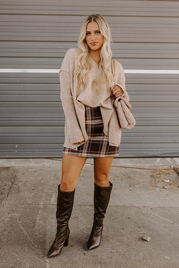 Falling Leaves Knit Sweater in Iced Latte Image - 2