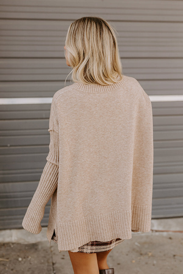 Falling Leaves Knit Sweater in Iced Latte Image - 3