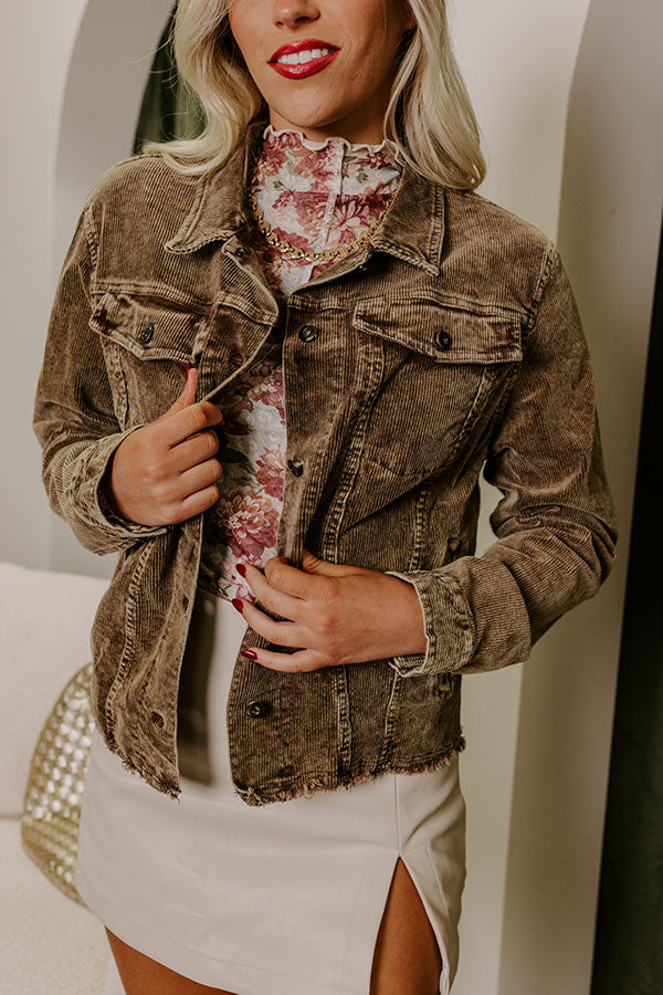 Hayride Honey Corduroy Jacket in Brown Image - 3