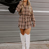 Pumpkin Patch Cutie Flannel Romper in Brown Image - 1