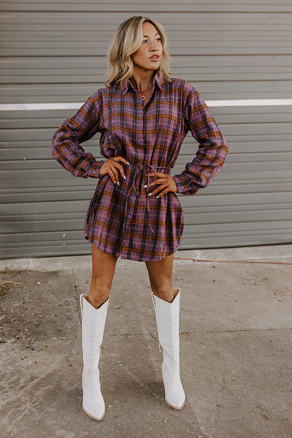 Pumpkin Patch Cutie Flannel Romper in Purple Image - 1