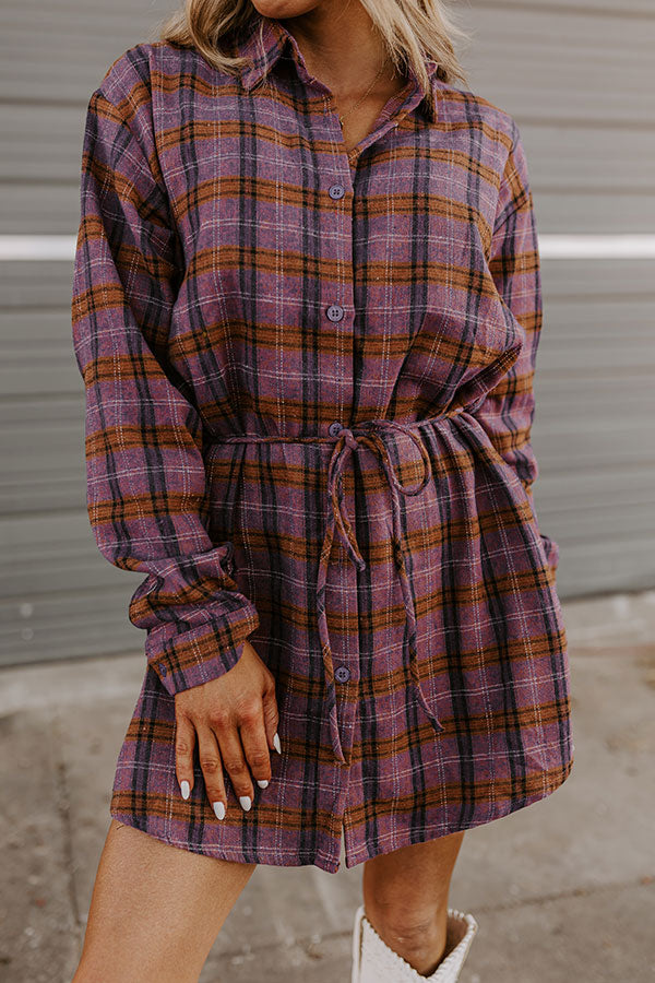 Pumpkin Patch Cutie Flannel Romper in Purple Image - 3