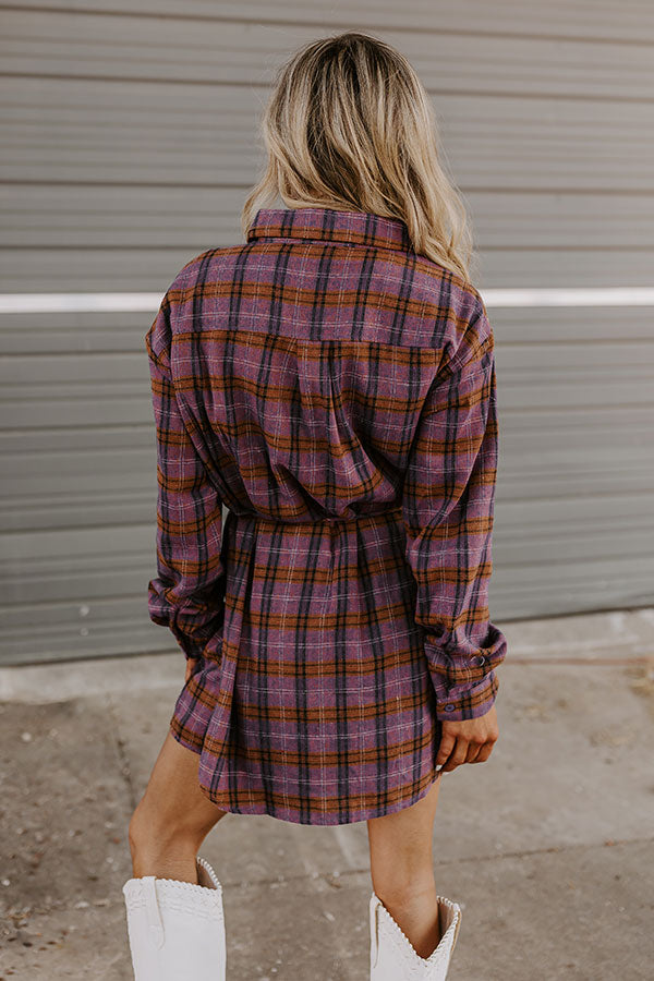 Pumpkin Patch Cutie Flannel Romper in Purple Image - 5