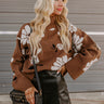 Harvest Hues Floral Knit Sweater Image - 1
