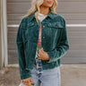 Hayride Honey Corduroy Jacket in Hunter Green Image - 1