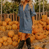 New To Town Denim Mini Dress Image - 1
