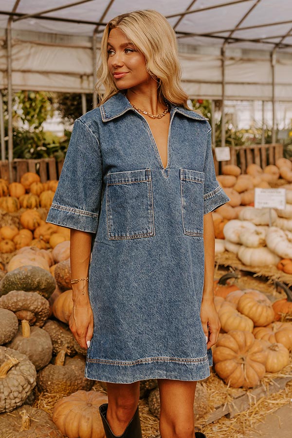 New To Town Denim Mini Dress Image - 2