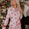 Peppermint Kisses Satin Pajama Top Image - 1