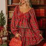 Polished Plaid Tiered Mini Dress Image - 1